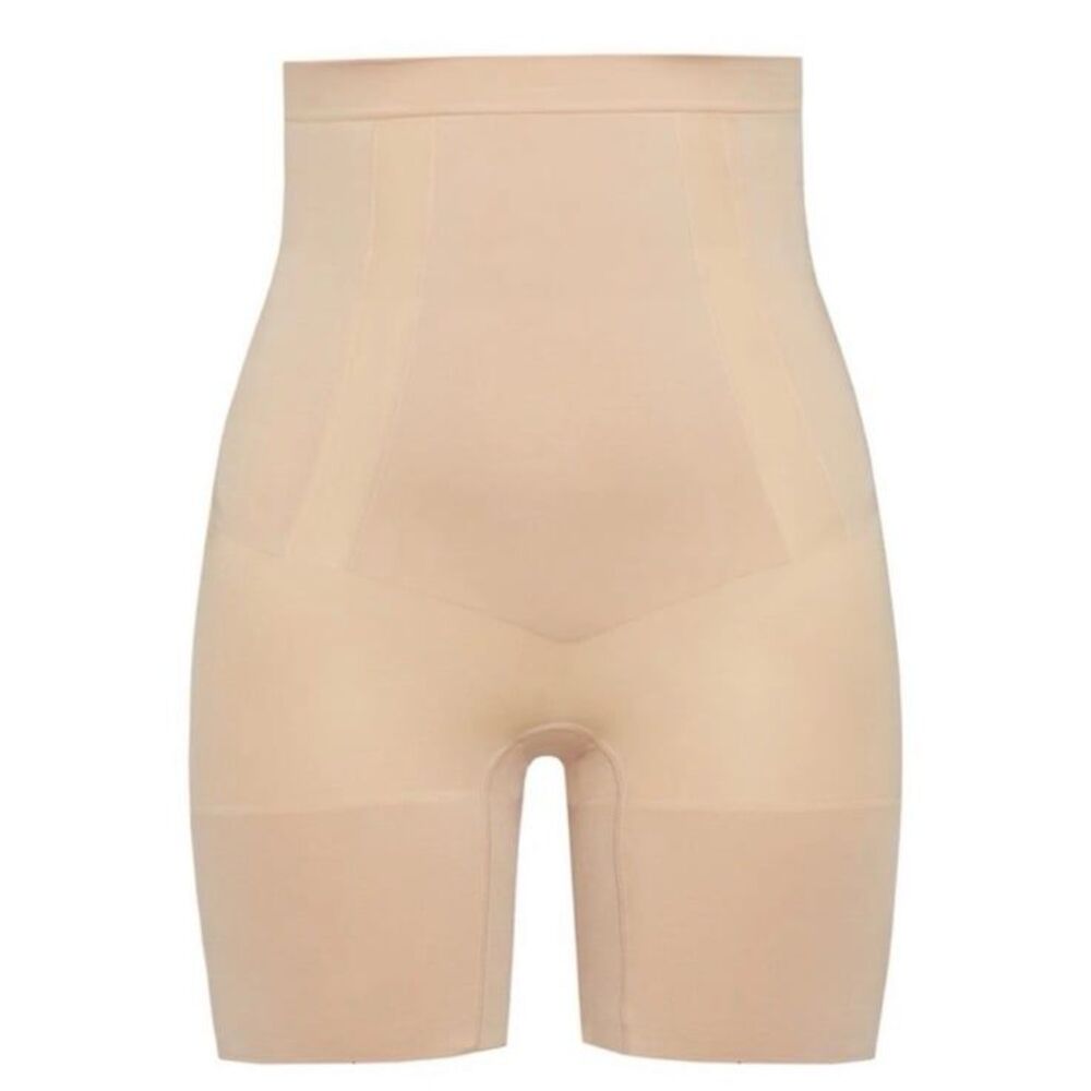SPANX OnCore High-Waisted Mid-Thigh Shapewear Short Soft Nude XS SS1915